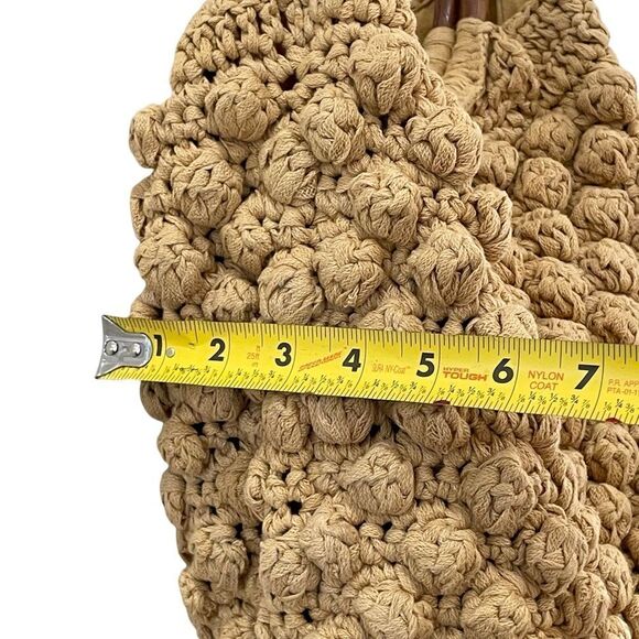 Zara Tan Tote with Wooden Handles - Picture 3 of 15